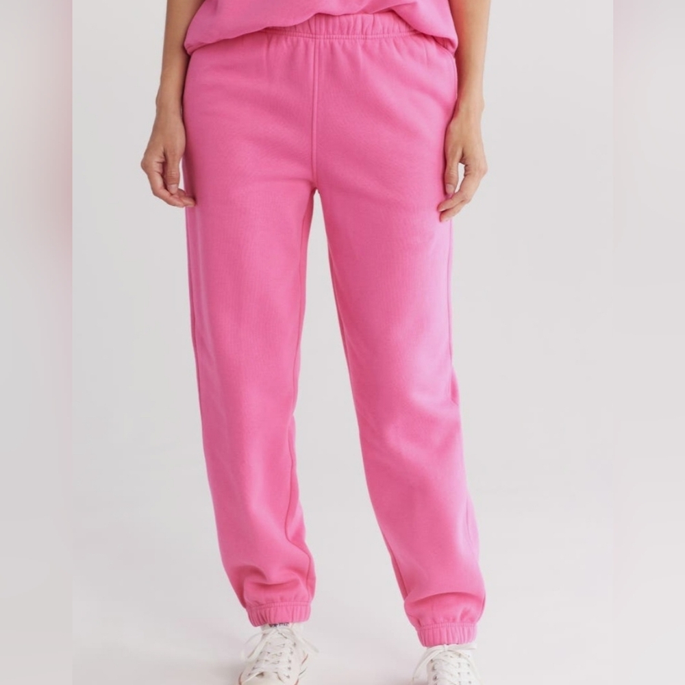 NWT Abound Fleece Joggers ~ Pink Butterfly